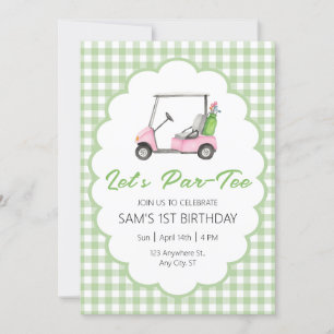 Invitation Let's Par - Tee Green Golf Fête d'anniversaire