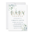 LETTRE Botanique Éucalyptus Baby shower Or