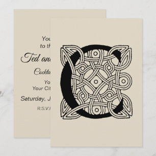 Invitation Lettre C Vintage Monogramme de noeud celtique