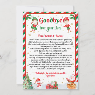 Invitation Lettre d'adieu de l'elfe Noël