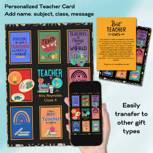 Invitation Lettre de l'enseignant personnalisé Citations amus