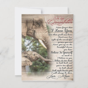Invitation Lettre de maman à ma fille, cadeau d'anniversaire 