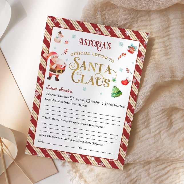 Invitation Lettre de Noël au Père Noël Personnalisé (Créateur téléchargé)