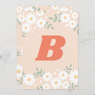 Invitation Lettre do-it-yourself Retro Daisy Numéro Bunting I