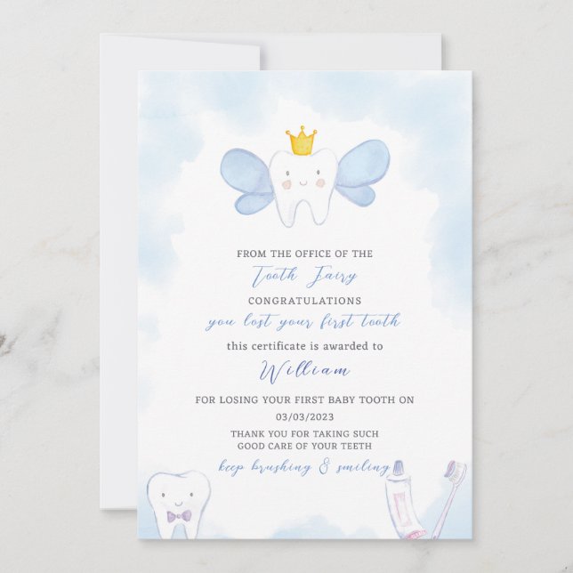INVITATION LETTRE FLOYALE BLEUE (Devant)
