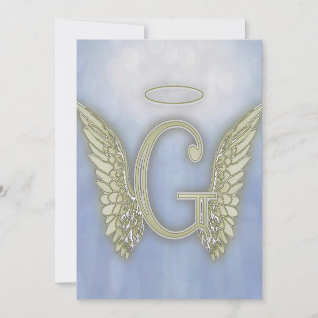 Invitation Lettre G Angel Monogramme (Devant)