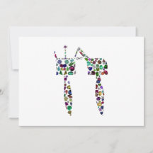 Lettre hébraïque 'CHET' faite de diamants et de pi