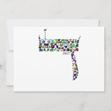 LETTRE HÉBRAÏQUE DALET Fabriqué avec des pierres p