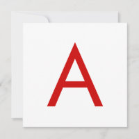 Lettre initiale Monogramme rouge blanc moderne cla