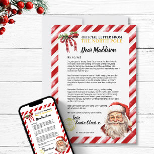 Invitation Lettre Naughty Personnalisée Positive De Père Noël