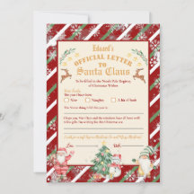 Lettre officielle du Pôle Nord à Père Noël 5x7inch