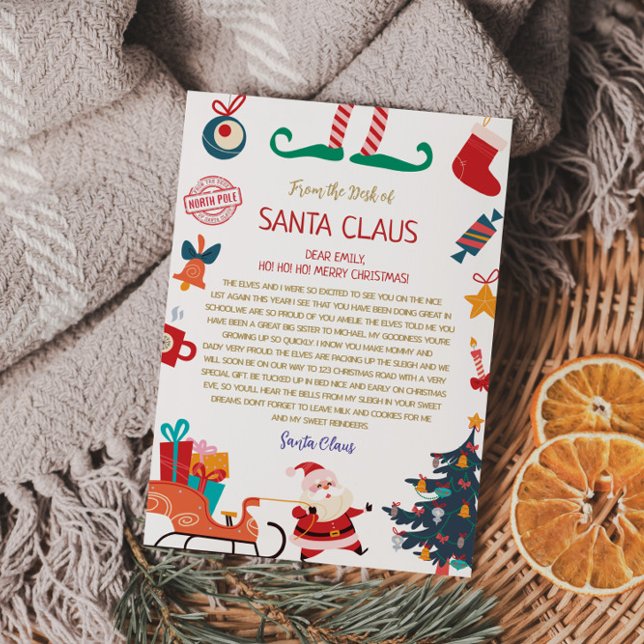 Invitation Lettre officielle du Pôle Nord du Père Noël (Créateur téléchargé)