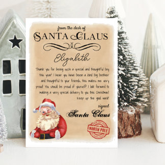 Invitation Lettre personnalisée de Père Noël