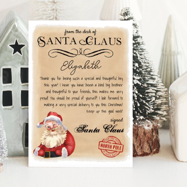 Invitation Lettre personnalisée de Père Noël (letter from santa, personalized letter from santa)
