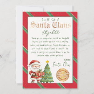 Invitation Lettre personnalisée de Père Noël