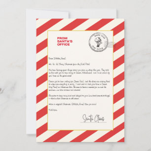 Invitation Lettre personnalisée de Père Noël