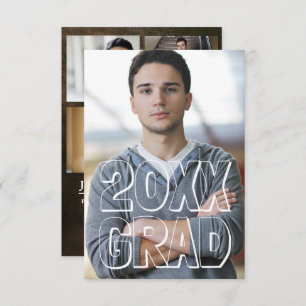 Invitation Lettres bloc Cuir 3x5- Annonce de diplôme