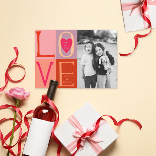 Invitation Lettres d'amour à la main Famille Valentine