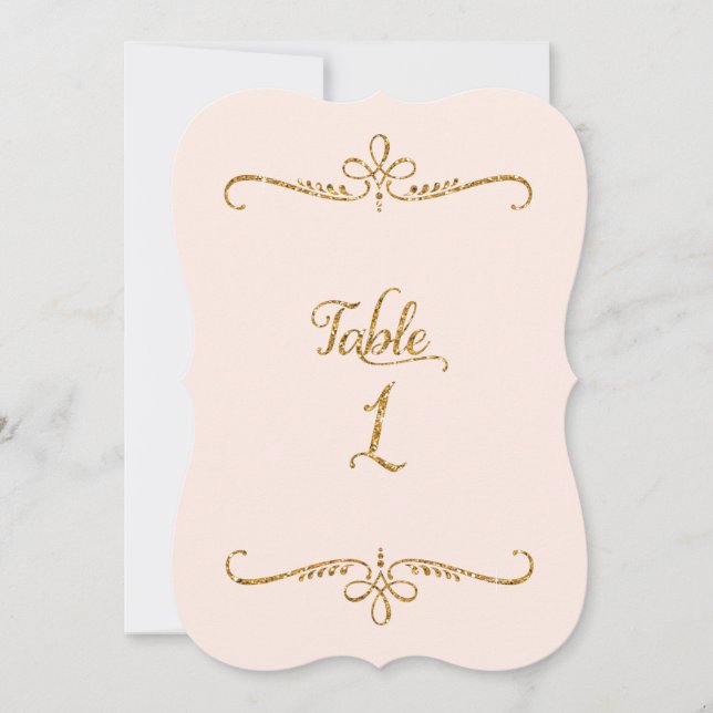 Invitation Lettres de script fantaisie Tableau Numéro 1 Récep (Devant)