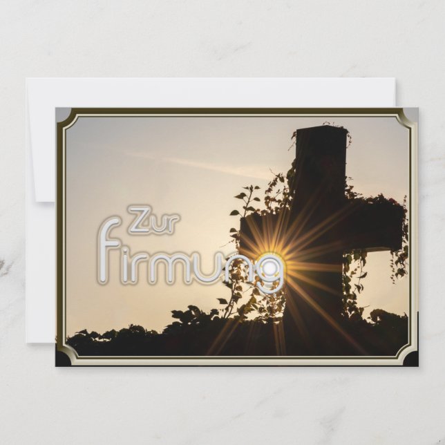 Invitation Leuchtendes Kreuz zur Firmung (Devant)