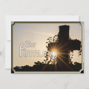 Invitation Leuchtendes Kreuz zur Firmung