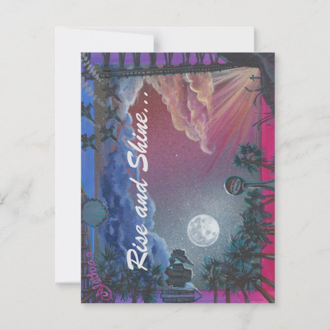 Invitation "Lève-toi et brille... C'est l'heure de l'aller !" (Devant)