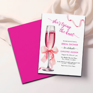 Invitation Levez le verre qu'elle noue la Fête des mariées