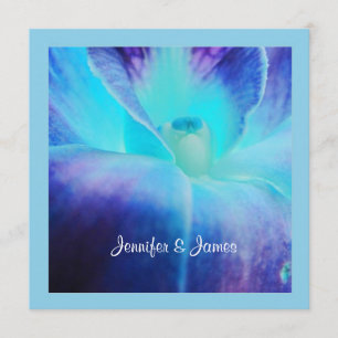 Invitation L'Faire-part de mariage de l'orchidée bleue