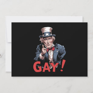 Invitation LGBT Gay Ally Pride Mois drôle
