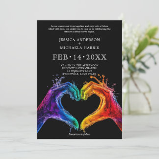 Invitation 🌈 ❤️ LGBTQ Heart of Pride mariage