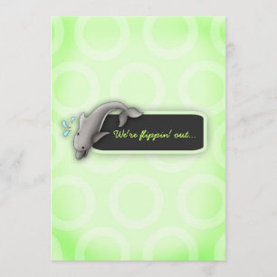 Invitation LGC  Flipper' à l'Baby shower Green Surprise