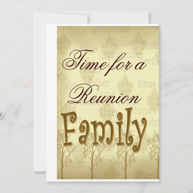 Invitation L'heure de la réunion en famille (Devant)