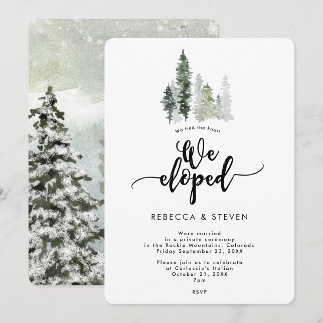 Invitation l'hiver rustique a noué le noeud que nous avons fu (Devant / Derrière)