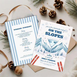 Invitation L'hiver sur les pistes Bachelorette week-end