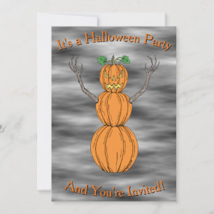 Invitation L'homme de citrouille Art d'Halloween