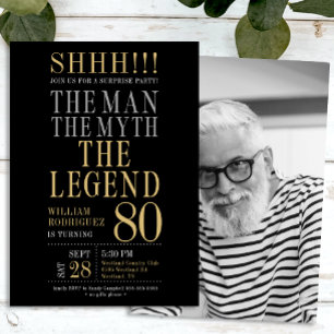 Invitation L'Homme La Légende La Légende Surprise 80e Anniver