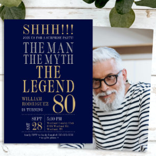 Invitation L'Homme La Légende La Légende Surprise 80e Anniver