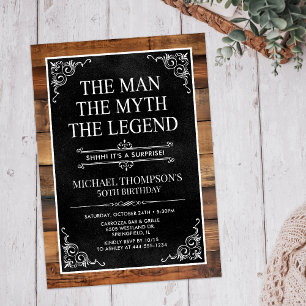 Invitation L'Homme La Légende La Surprise De 50 Ans