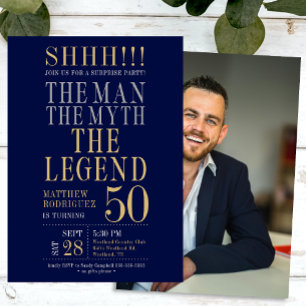Invitation L'Homme La Légende La Surprise De 50 Ans
