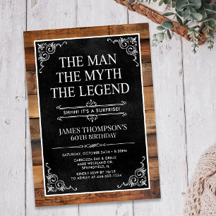 Invitation L'Homme La Légende La Surprise de 60 ans