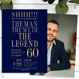 Invitation L'Homme La Légende La Surprise de 60 ans