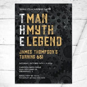 Invitation L'Homme La Légende La Surprise De 65 Ans
