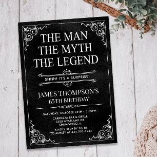 Invitation L'Homme La Légende La Surprise De 65 Ans