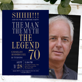 Invitation L'Homme Le Mythe La Légende Surprise 70e Anniversa