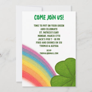 Invitation libellé de l'invitation de jour de st patrick