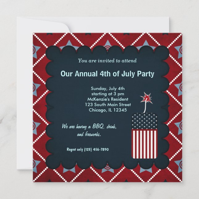 Invitation Liberté 4 juillet (Devant)
