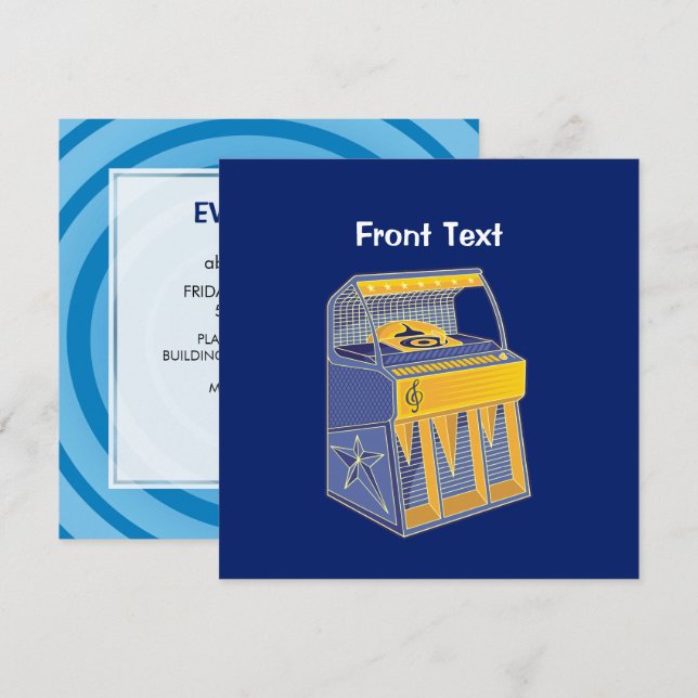 Invitation Librairie rétro (Devant / Derrière)