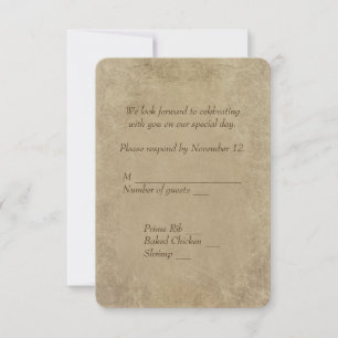 Invitation Licence de mariage vintage RSVP