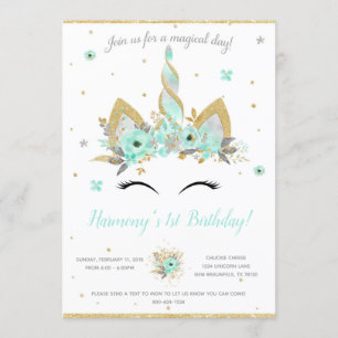 Invitation Licorne Fantastique