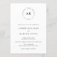 Lien minimaliste Moderne Le Mariage Monogramme Kno